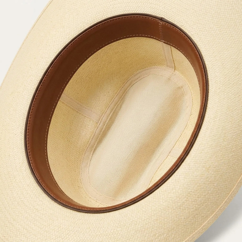 Natural Straw Cowboy Hat with Thin Dark Leather Band