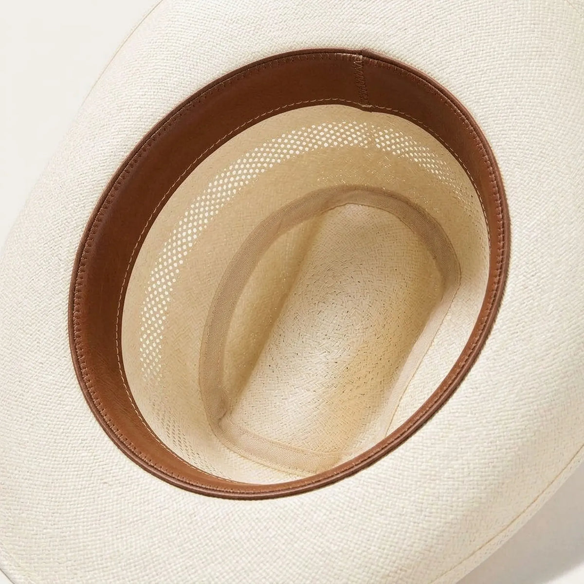 Ivory Straw Western Hat with Diamond Stud Band and Beads