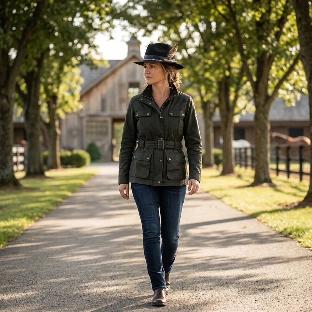 Black Fedora with Embossed Leather Band, Chain and Cigar Accent