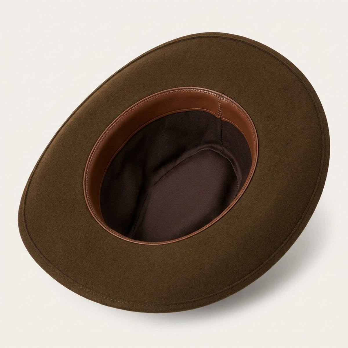Unisex Brown Western Hat with Concho Leather Band