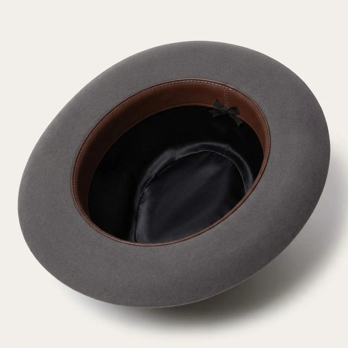 Gray Fedora With Black Band and Plumed Feather Detail