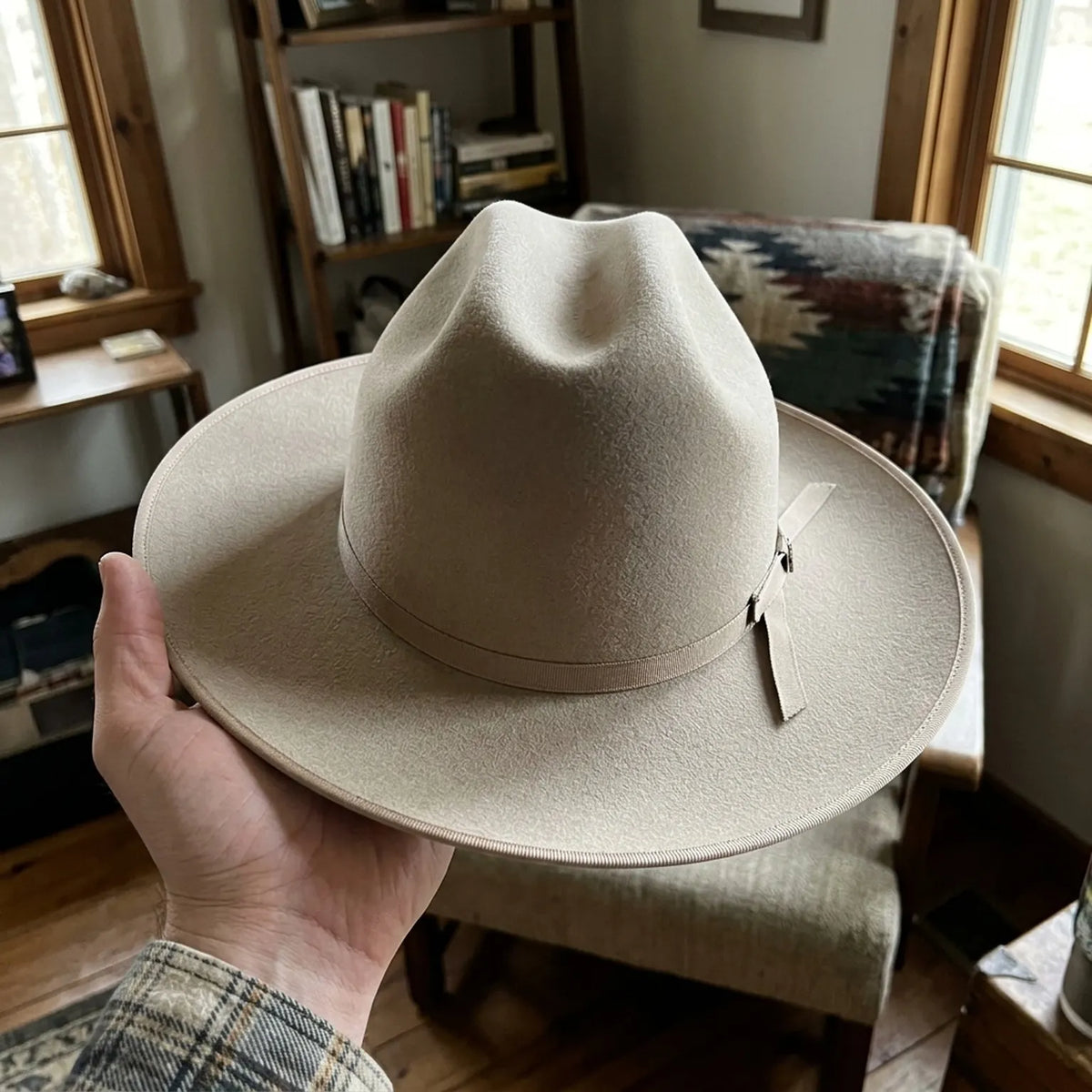 Light Pink Felt Fedora Hat with Grosgrain Band - Classic