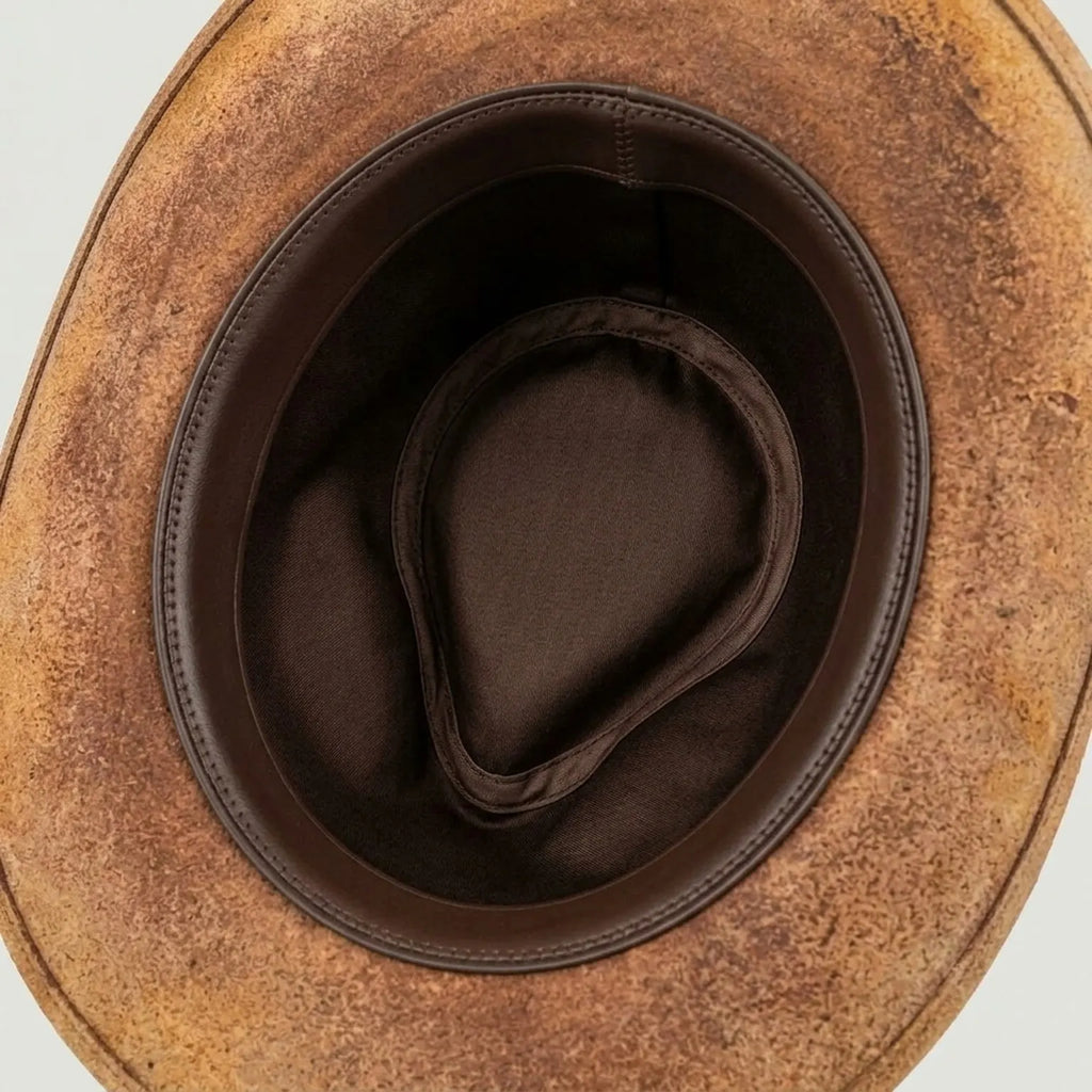 Western Cowboy Hat with Snake Print and Braided Jute Band