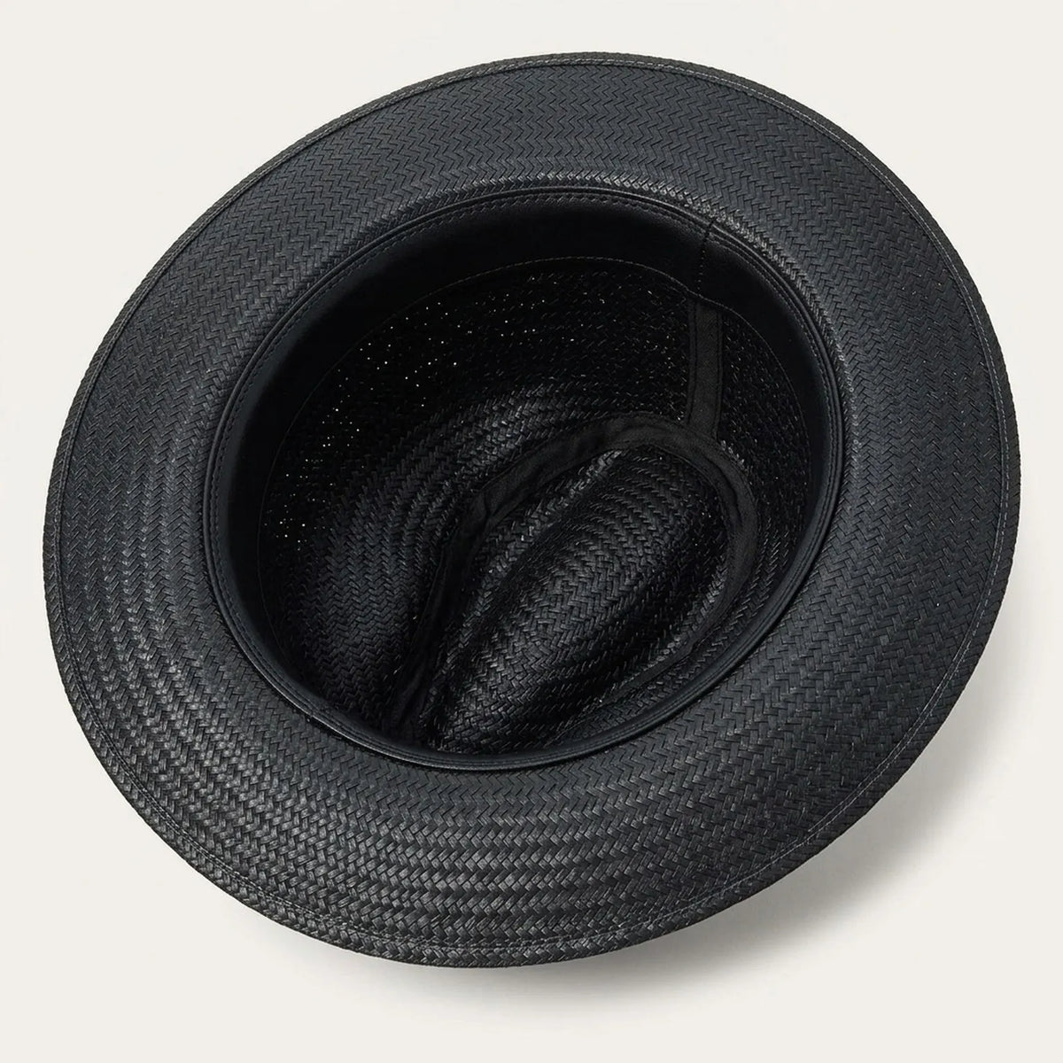 Black Straw Fedora with Ribbon Band for Summer Evening Style