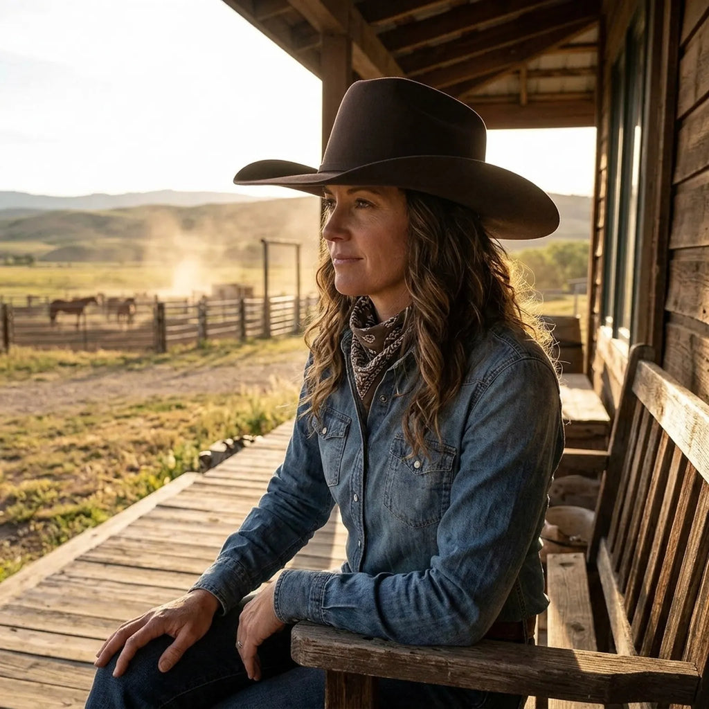 Classic Brown Wool Felt Cowboy Hat for Unisex Western Wear