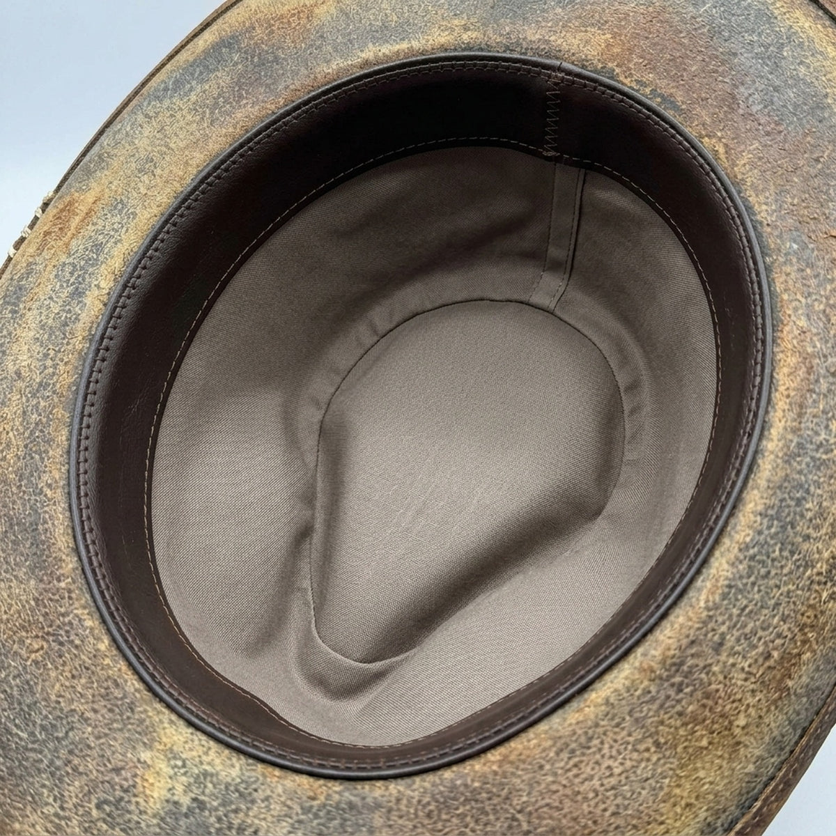 Vintage Distressed Western Hat with Paisley Beaded Band