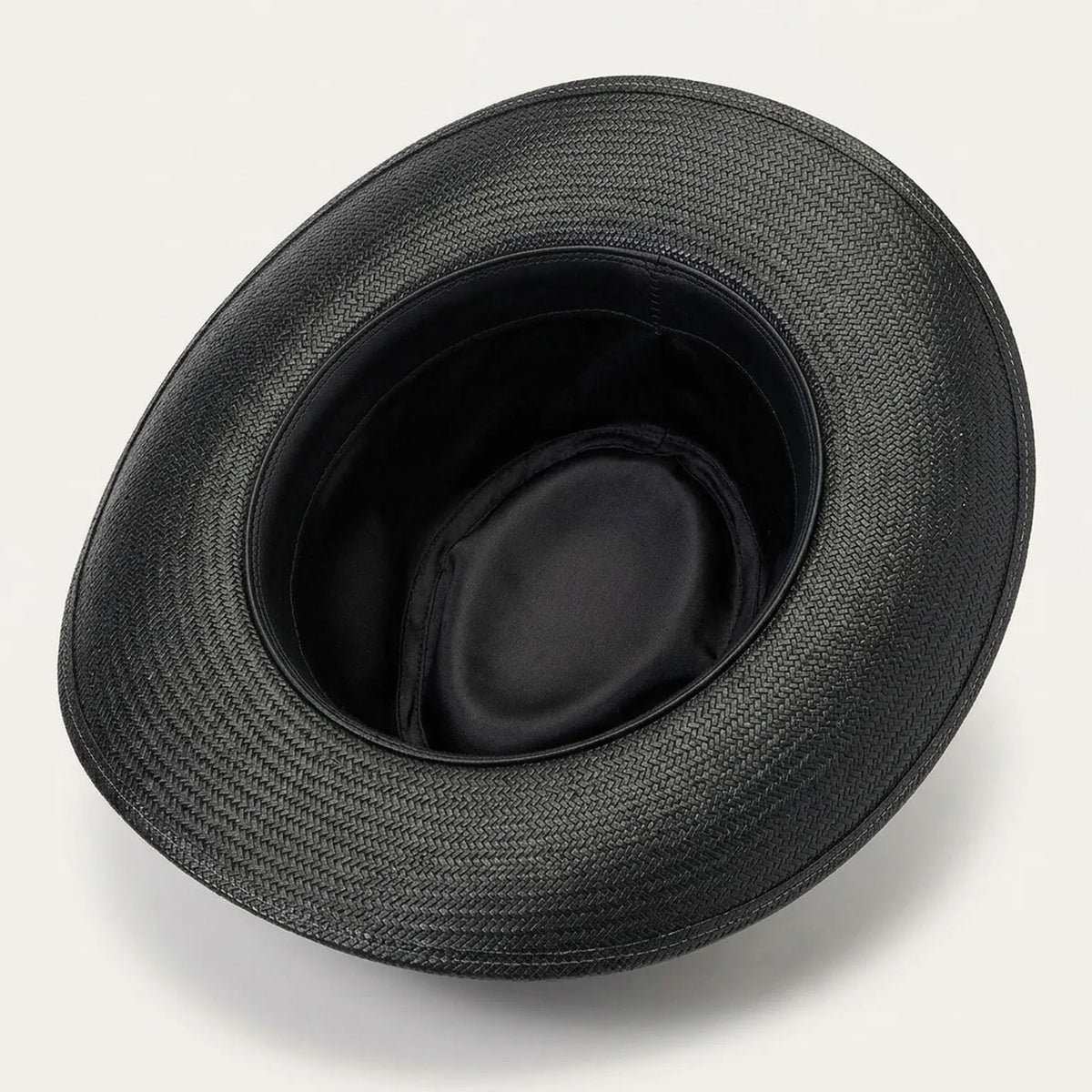 Black Straw Western Hat with Silver Conchos and Brim