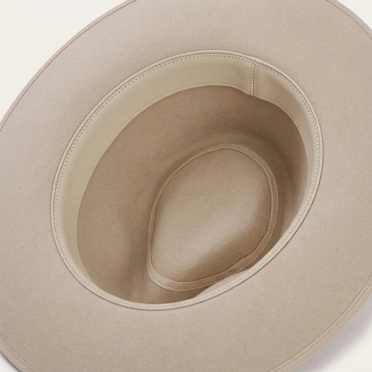 Cream Wool Felt Fedora Hat with Matching Grosgrain Band