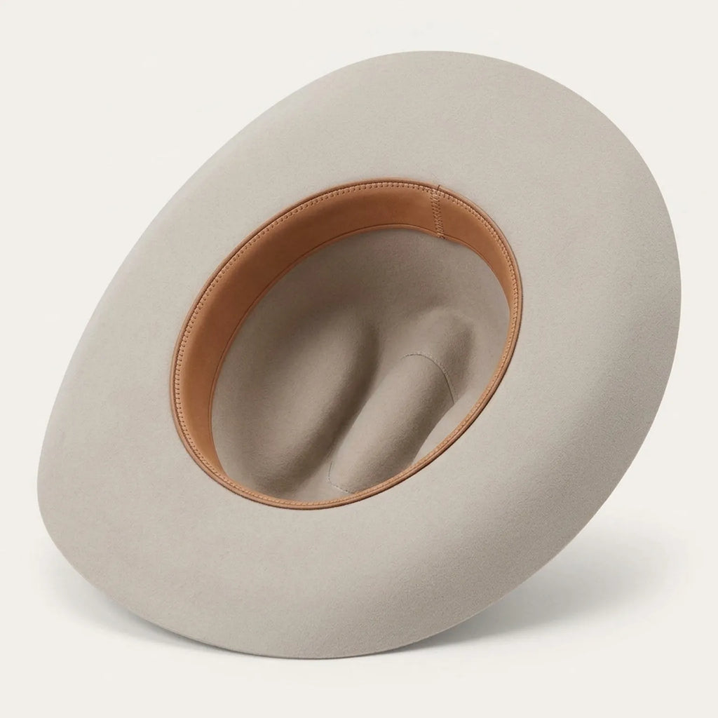 Silverbelly Wool Felt Western Hat with Matching Leather Band Trim