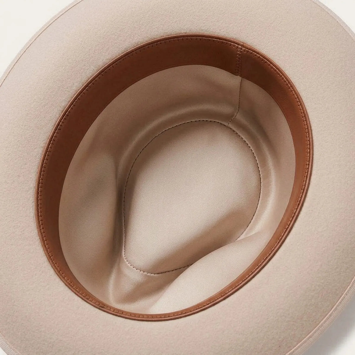 Cream Felt Fedora Hat with Grosgrain Band - Classic Style