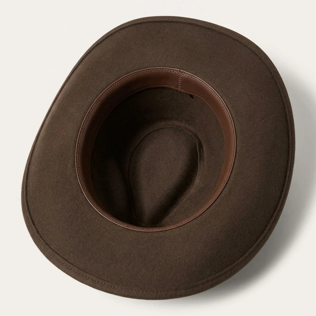 Unisex Western Wool Felt Cowboy Hat with Rope Band