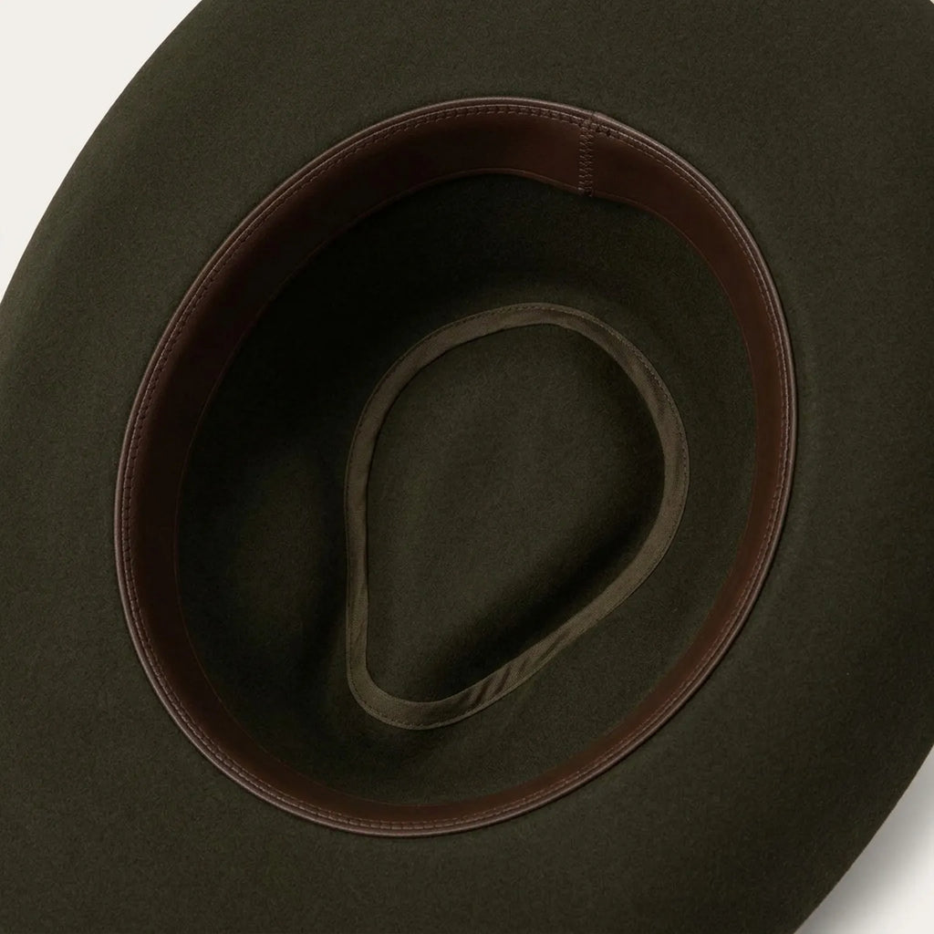 Olive Brown Cowboy Hat With Leather Band and Tassel