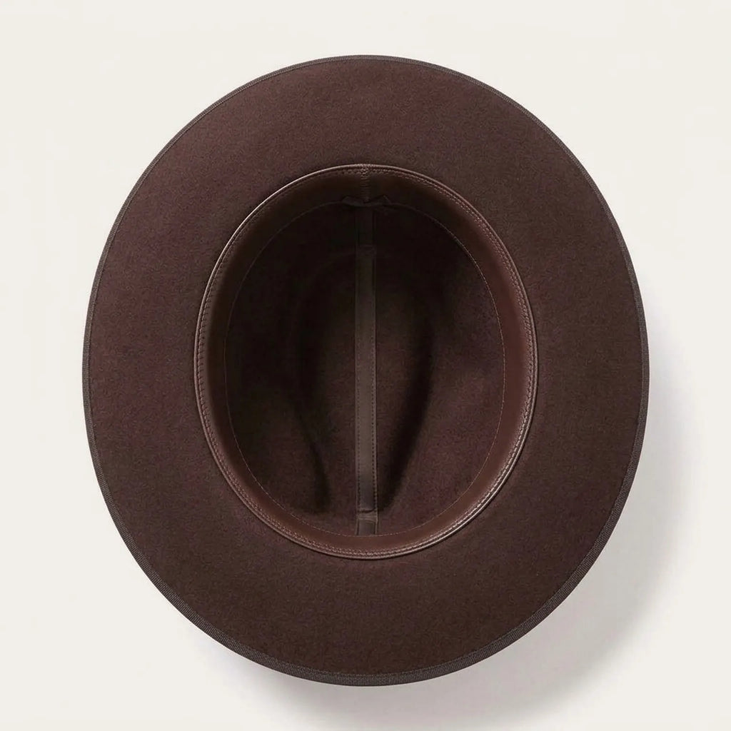 Dark Brown Felt Cowboy Hat with Cattleman Crown and Grosgrain Bow