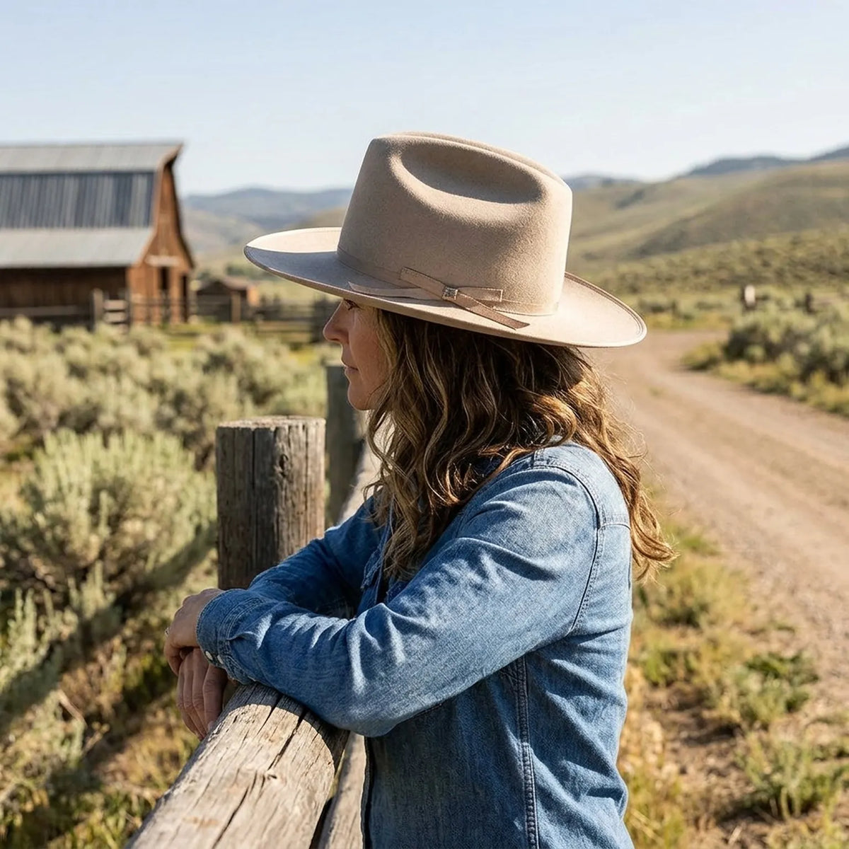 Light Pink Felt Fedora Hat with Grosgrain Band - Classic