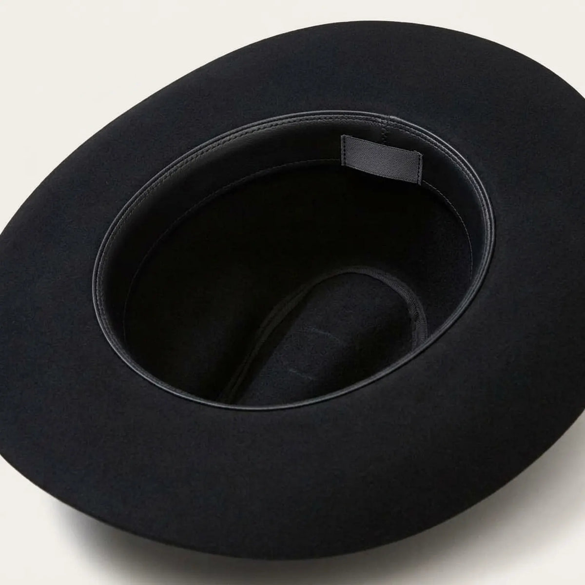 Black Felt Fedora Hat with Braided Band - Vintage Style