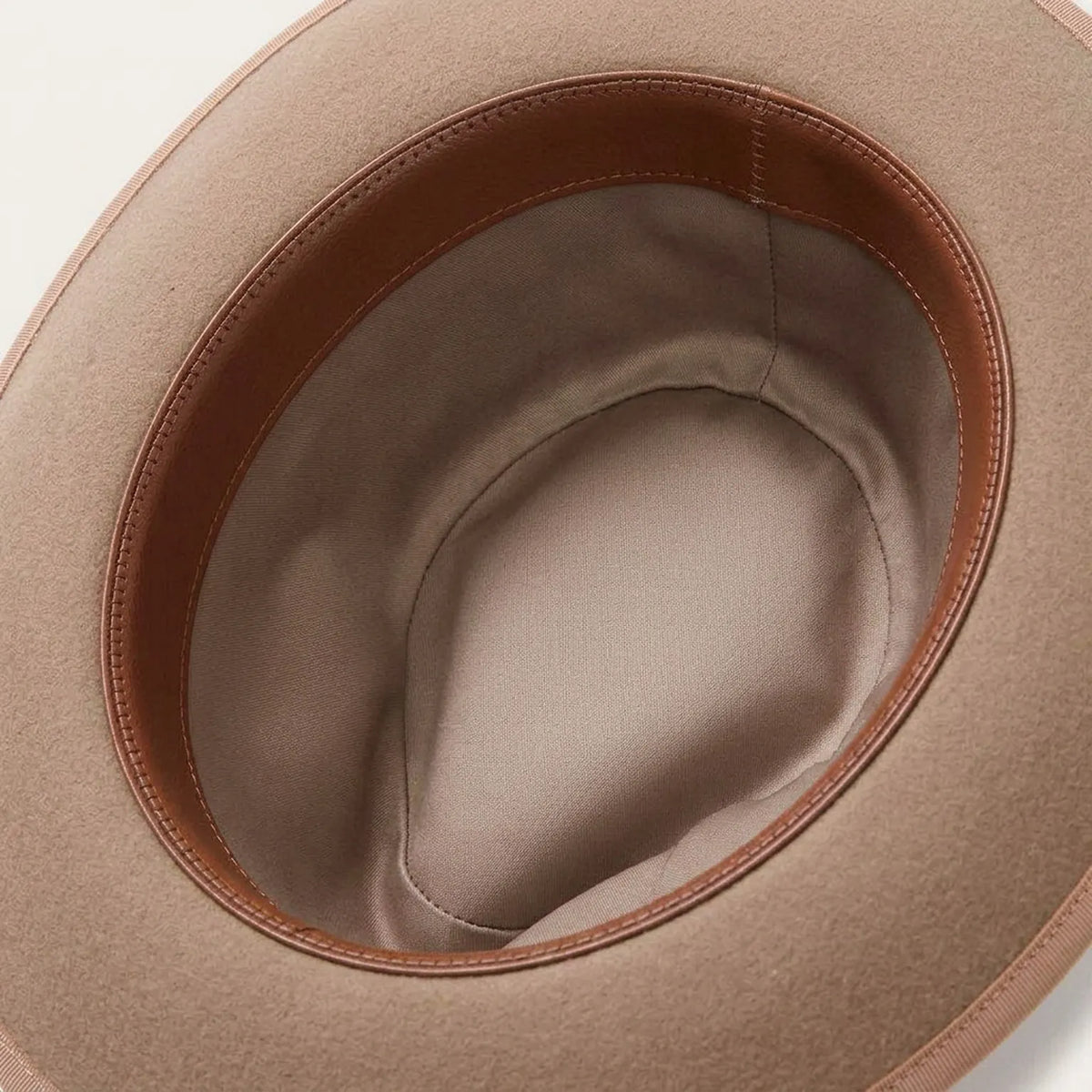 Unisex Camel Wool Felt Fedora Hat with Grosgrain Ribbon Band
