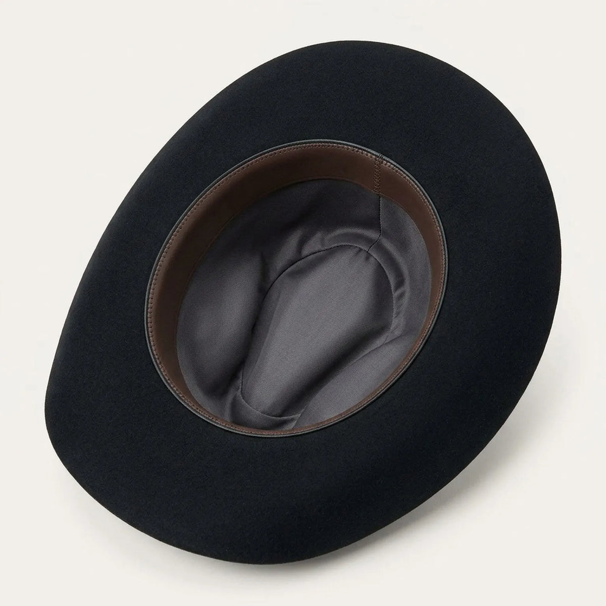 Unisex Black Wool Felt Cowboy Hat with Classic Band