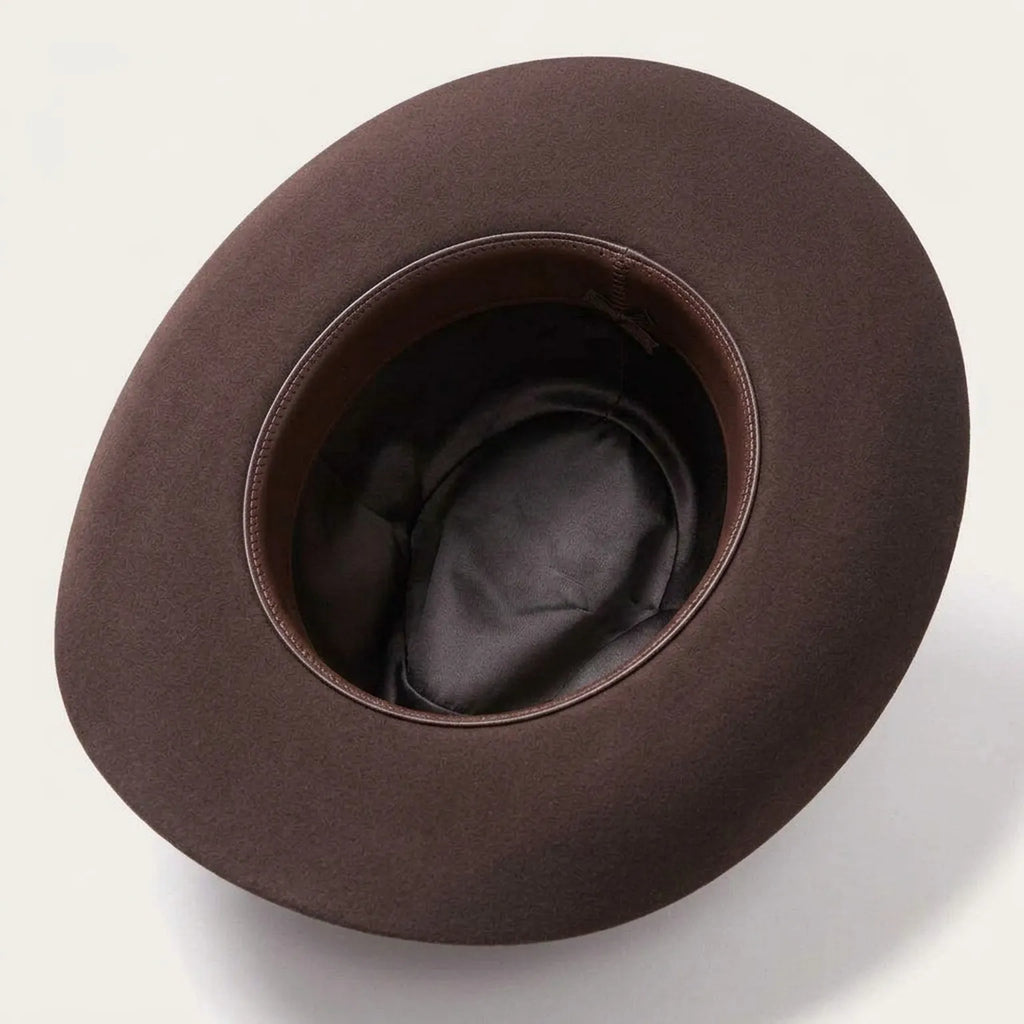 Dark Brown Felt Cowboy Hat with Rhinestone Embellished Band