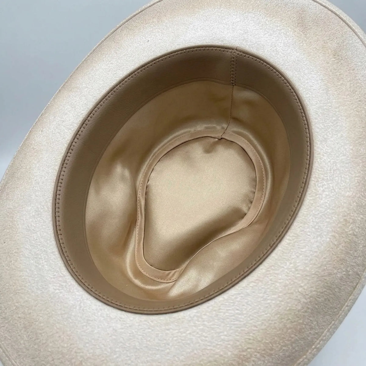 Glam Cream Fedora with Leopard Band and Feather Accent