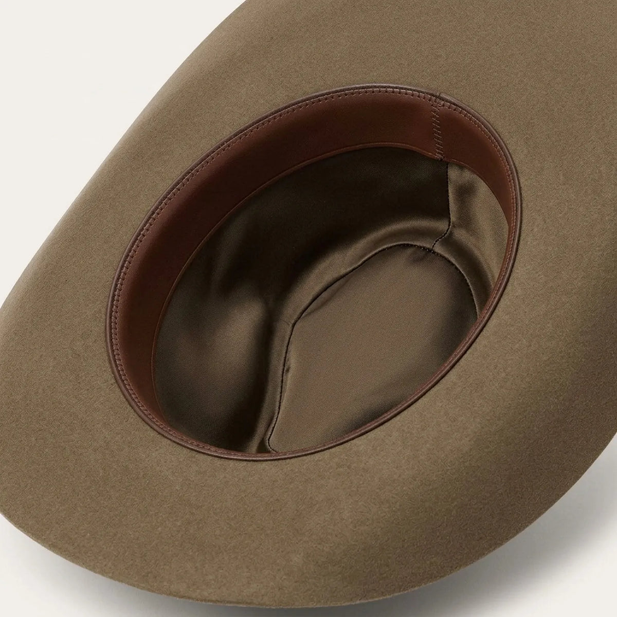 Unisex Tan Wool Felt Cowboy Hat with Braided Band
