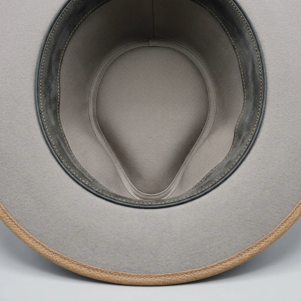 Turquoise Felt Western Hat with Feather Accent and Snake Band