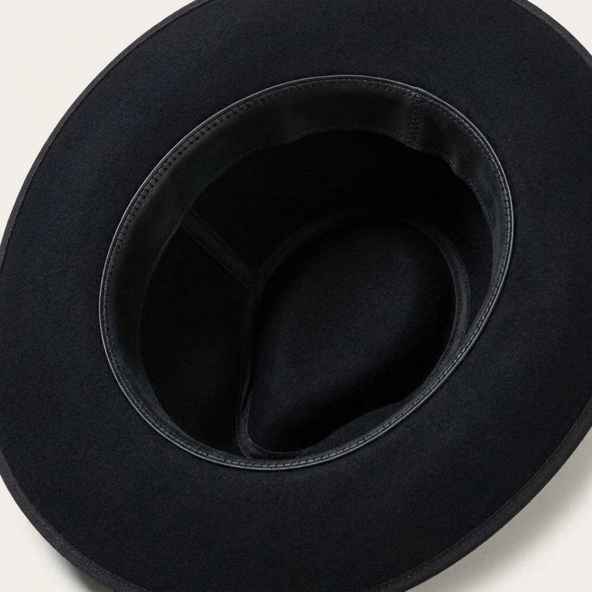 Unisex Black Wool Felt Fedora Hat with Feather Accent Trim