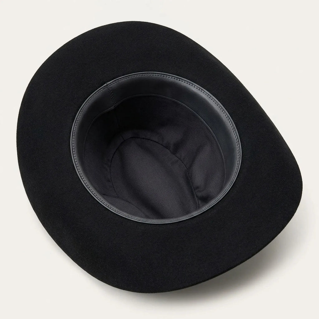 Black Felt Western Cowboy Hat with Studded Leather Band