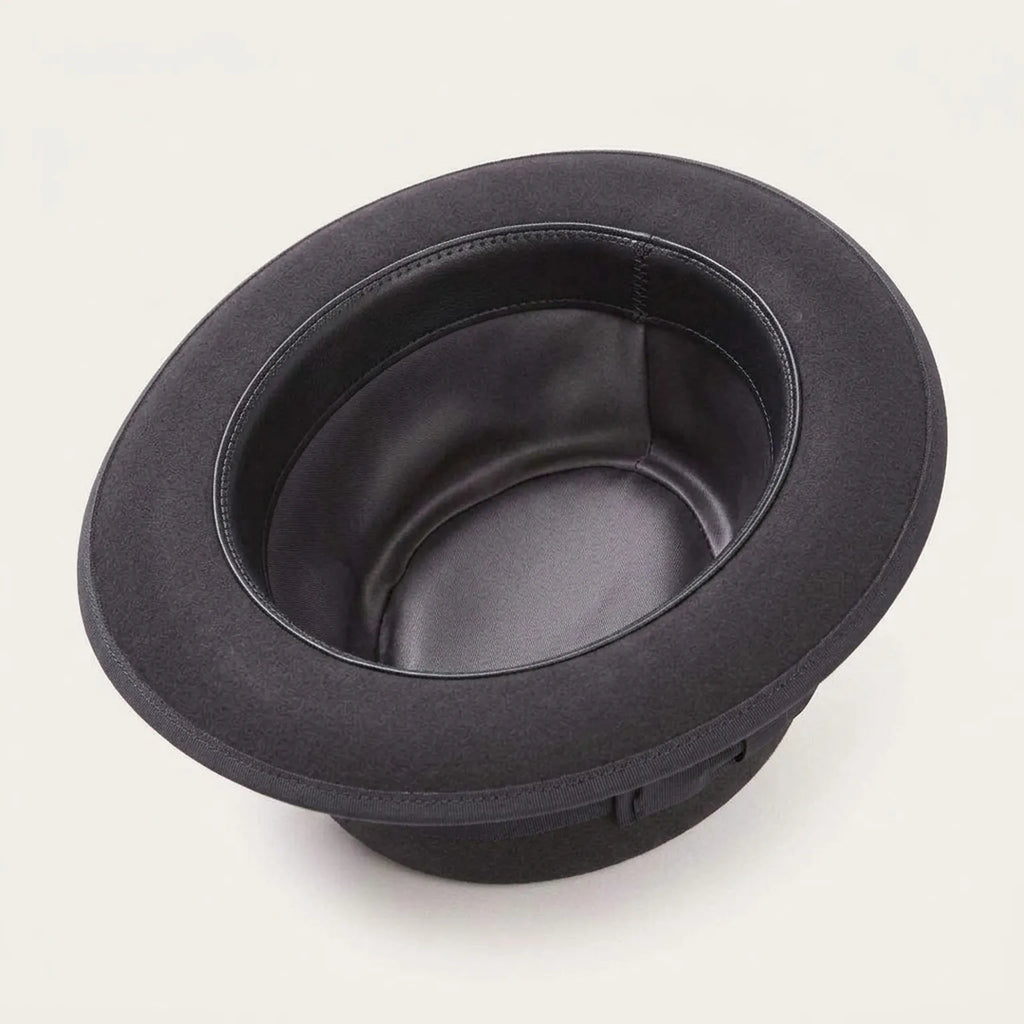 Classic Charcoal Wool Felt Fedora Hat for Everyday Look