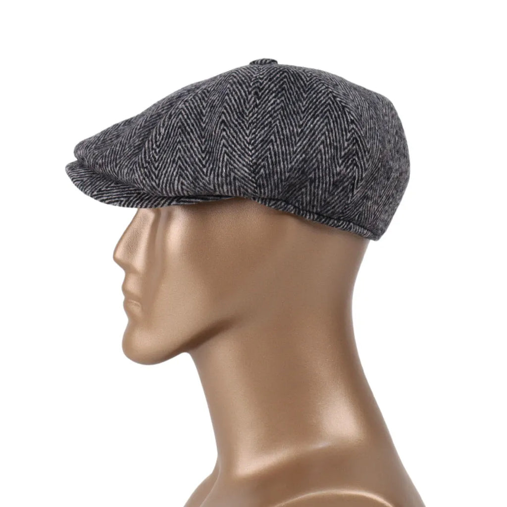Peaky Blinders Hats,Handmade Wool Newsboy Cap: Vintage Style Gatsby Hat