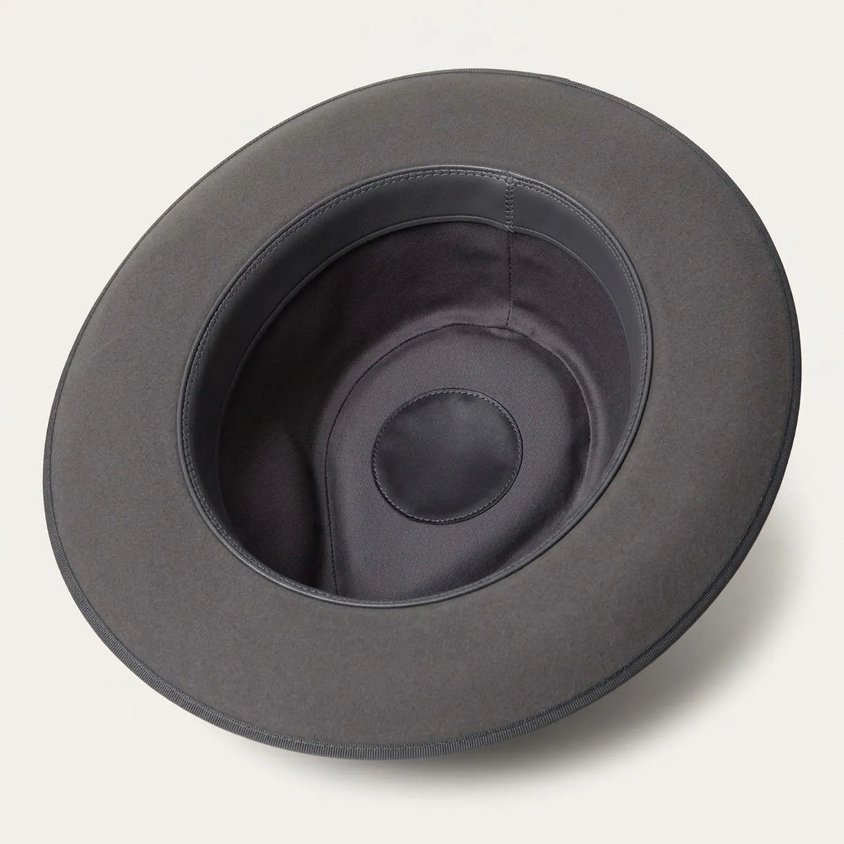 Grey Felt Fedora Hat with Black Grosgrain Band - Classic