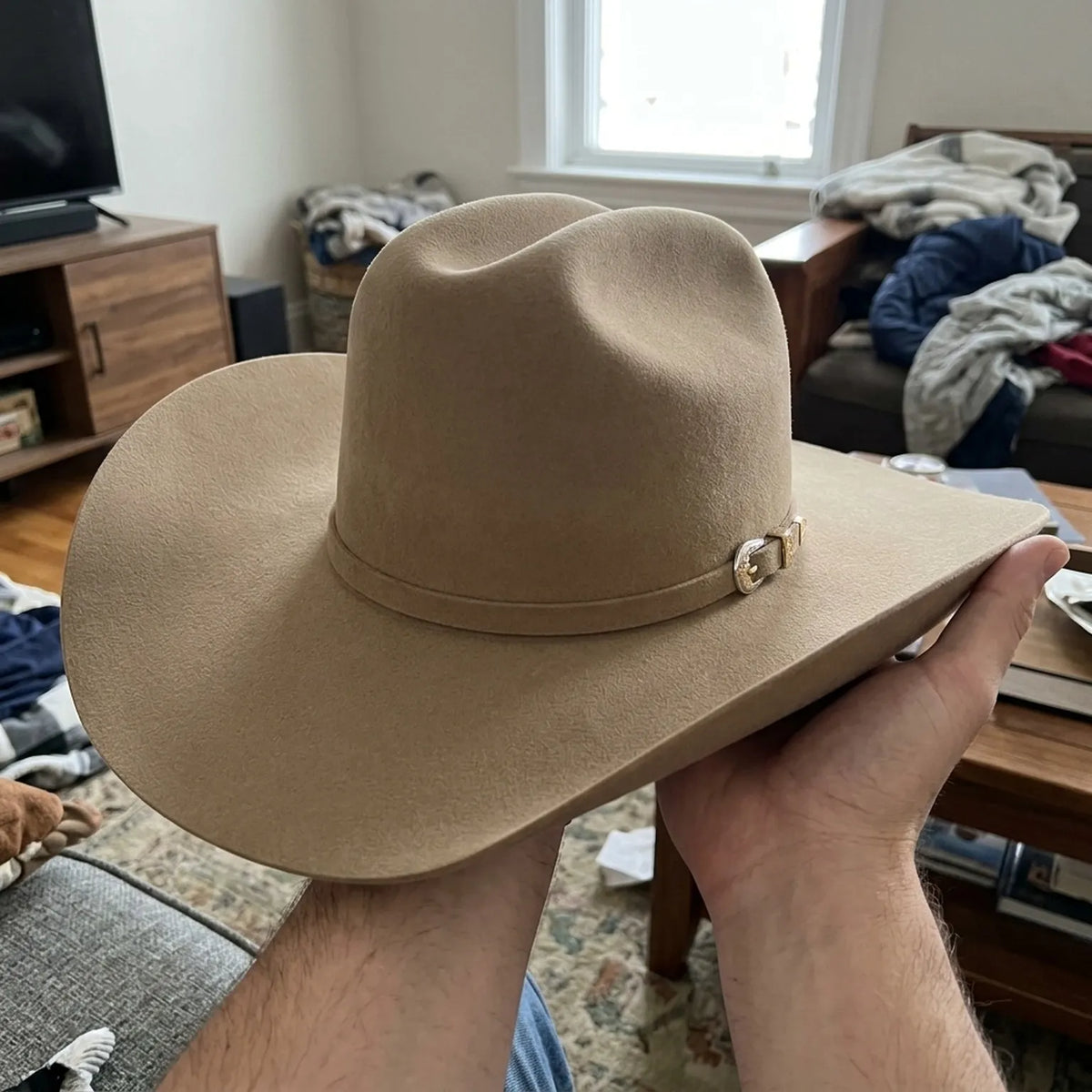 Western Wool Felt Hat with Leather Band for Everyday Ranch Style