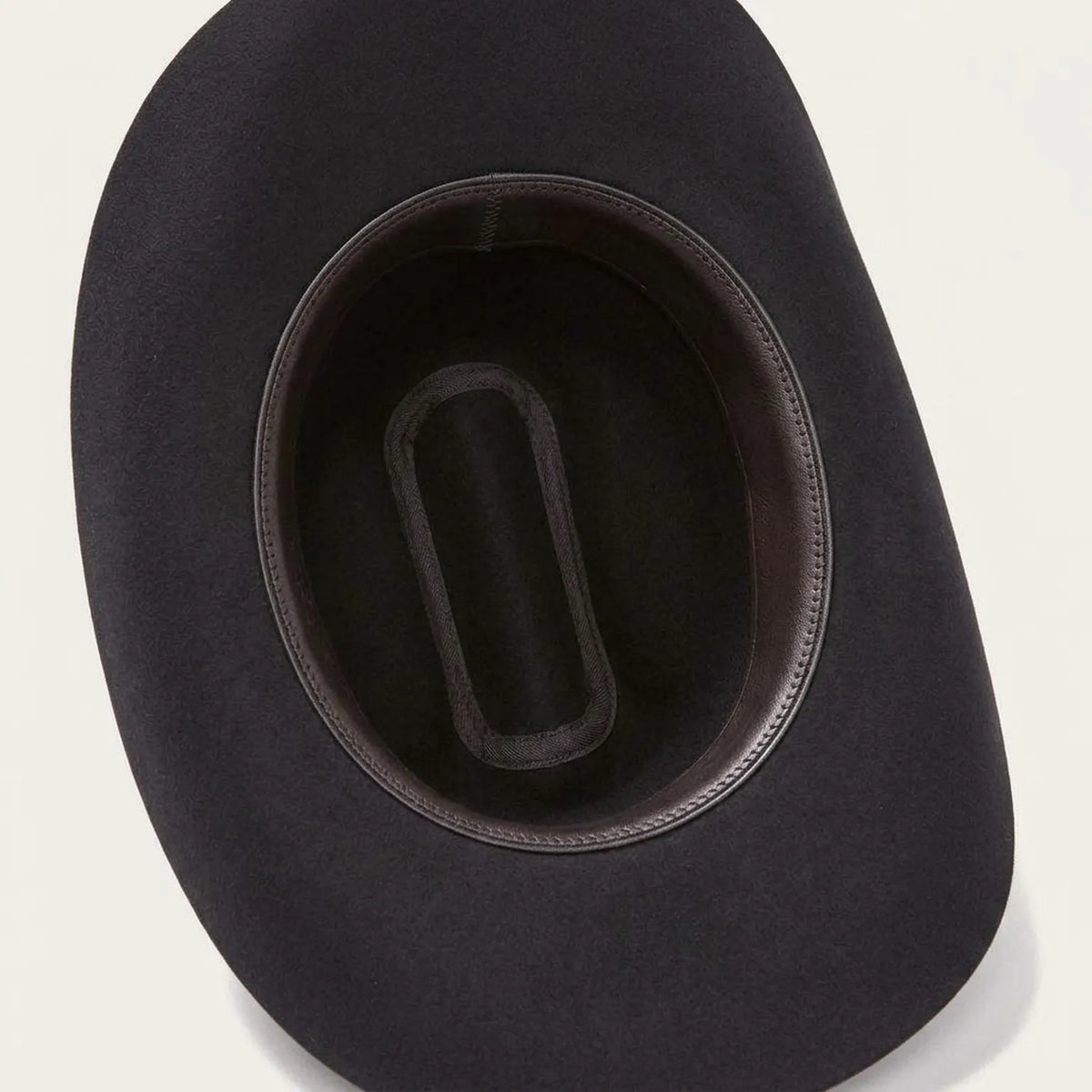 Black Wool Felt Cowboy Hat with Gold Metal Ornament