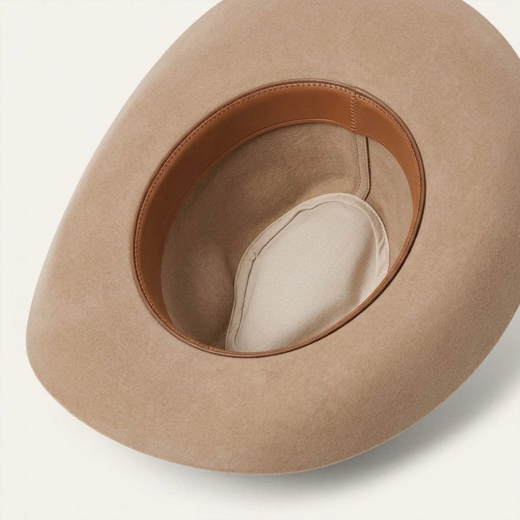 Beige Wool Felt Cowboy Hat with Classic Shape