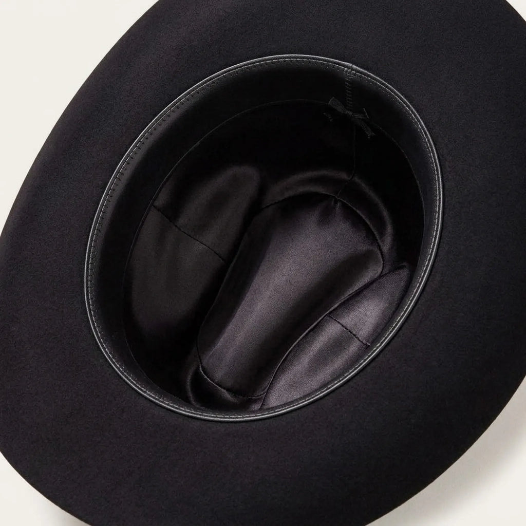 Black Felt Cowboy Hat with Silver Pin - Classic Western