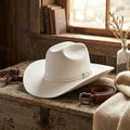 Unisex White Wool Felt Cowboy Hat for Festival Western Looks