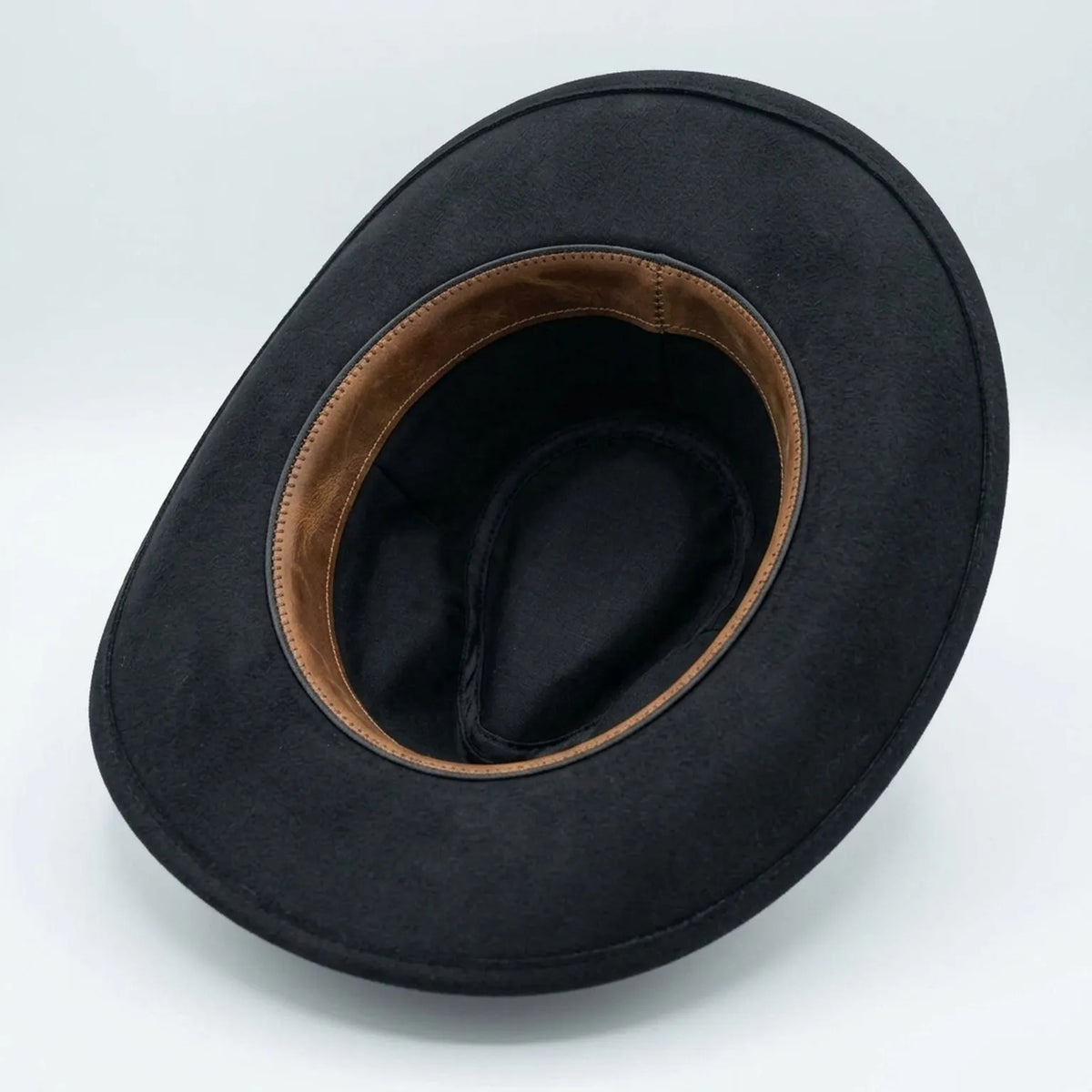 Black Cowboy Hat with Bullet Band, Denim Patch and Rope Detail