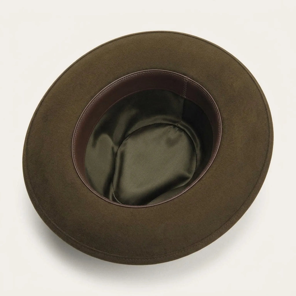 Brown Wide Brim Felt Western Hat with Classic Shape