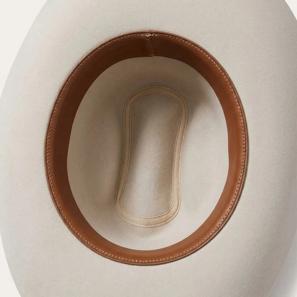 Unisex Off White Wool Felt Cowboy Hat for Country Style