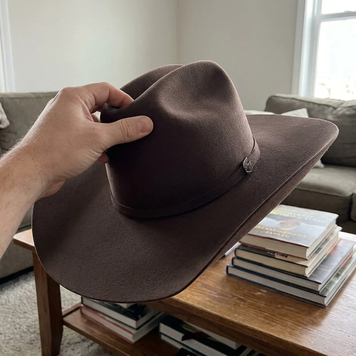 Classic Brown Wool Felt Cowboy Hat for Unisex Western Wear
