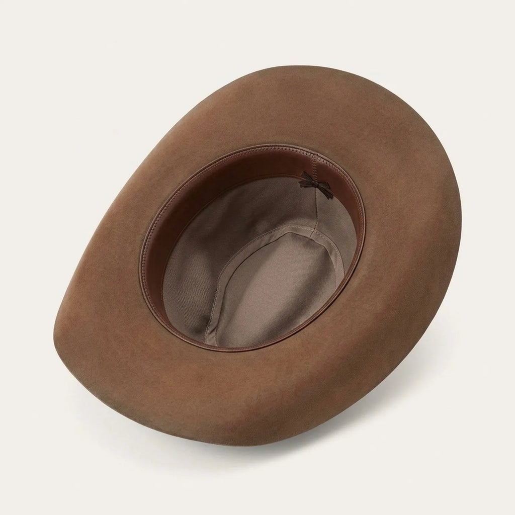 Brown Wool Felt Cowboy Hat with Studded Leather Hatband