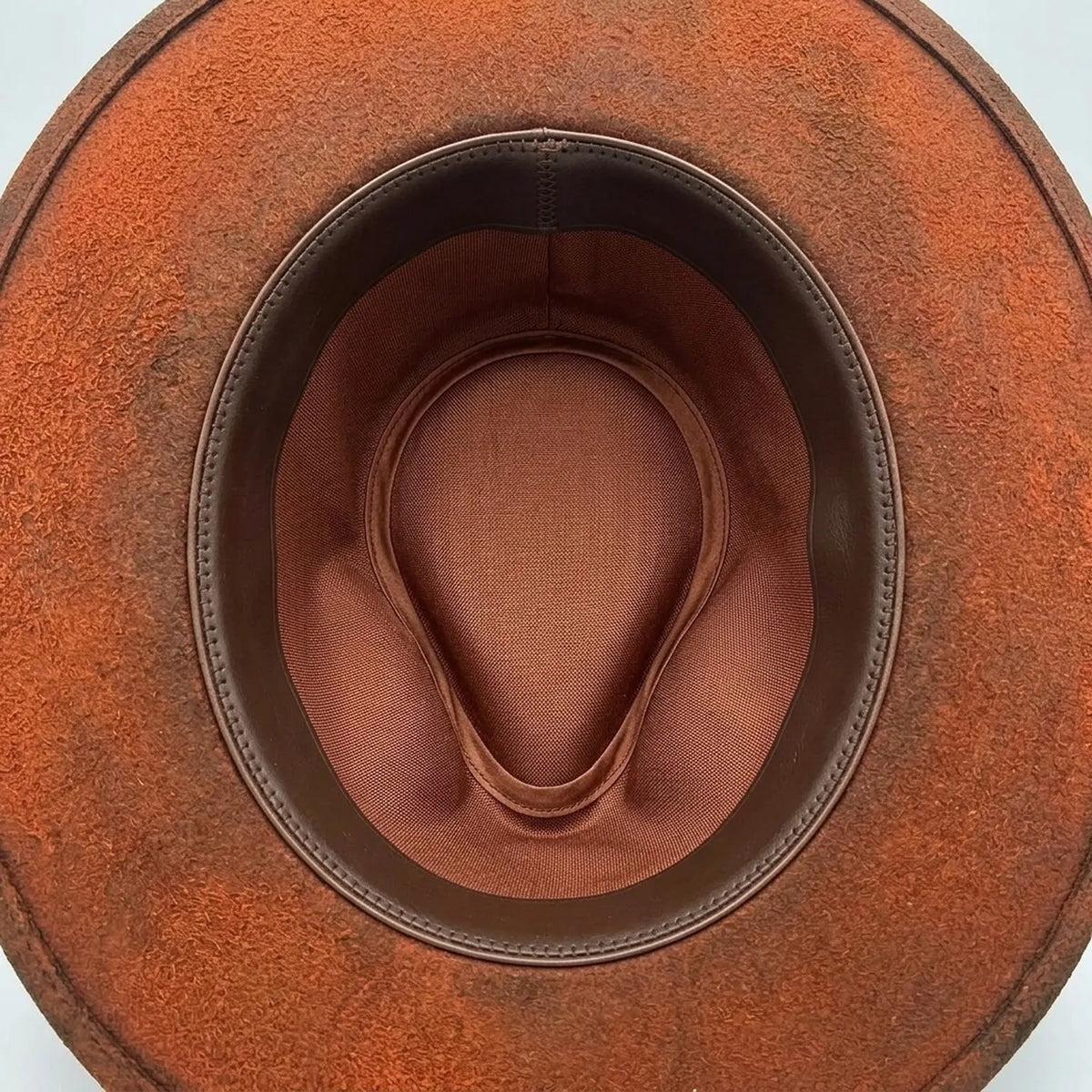 Rust Fedora with Musician Cards, Feathers and Bullet Casing