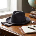 Classic Charcoal Wool Felt Fedora Hat for Everyday Look