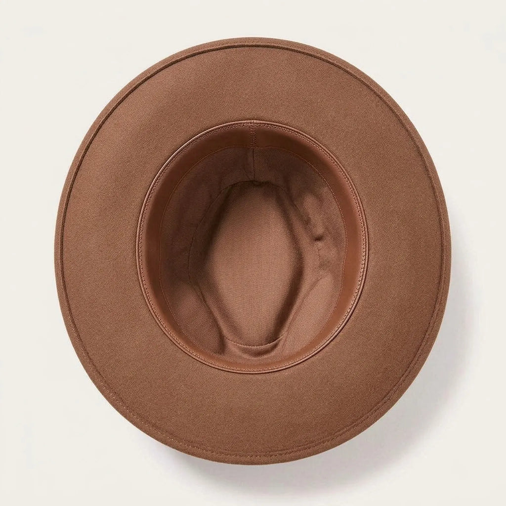 Camel Wool Felt Cowboy Hat with Braided Rope Tassel Band